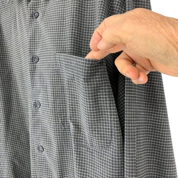 Mens Vintage Y2K Hart Schaffner Marx Shirt M Italy Plaid Classic Oversize 3859 - Picture 5 of 10